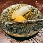 天ぷら たけうち - りんご、梨、柿