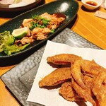 旬菜酒房ミツキヤ - 手羽先とせせりポン酢