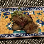 chinois 蓮歩 - フィレステーキ、川越産椎茸上海蟹スープ煮込み