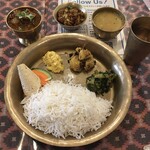インド料理 パリワル - ネパーリダルバート・ククラコマスのセット
