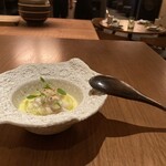 BATIDA - ホタテと島魚のセビーチェ(税サ込1480円)→島魚は確かハマダイです。ホタテとの相性抜群