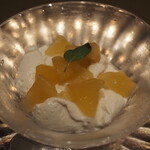 割烹さいお - 豆乳ムース＆林檎コンポート