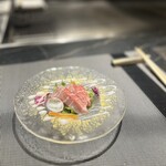 渋谷 鉄板焼き 凛 - 金目鯛のサラダ