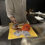 渋谷 鉄板焼き 凛 - 伊勢海老と太刀魚