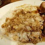 大阪トンテキ - ライスをする私(笑)