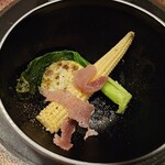 Les aromes - エチュベした野菜と生ハム　トリュフとリンゴの香りを纏って