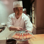 すし 良月 - ボタン海老三ツ星醤油焼き