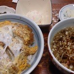 京屋 - ランチセット　そばとカツ丼