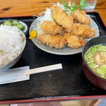 丸福 - カキフライ定食