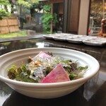 Steak Ikeda - サラダは自家製の和風ドレッシング（たぶんノンオイル）