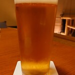 北新地しゃぶしゃぶすき焼き きらく - 生ビール