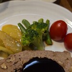 キッチン ブルー グローブ - 備え付け野菜のアップ