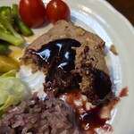 キッチン ブルー グローブ - テリーヌをカット