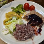 キッチン ブルー グローブ - 再びワンプレート