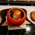 馬車道 大かわ - 柿とごま味噌あえ