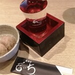 居酒屋　もいち - お通し　日本酒