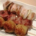 居酒屋　もいち - 焼き鳥3点盛り　塩味