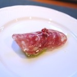 osteria LIU - サラミとリコッタチーズムース添え？☆