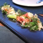 osteria LIU - グリーンアスパラガスと本ズワイガニと西洋イクラの冷製☆