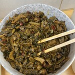 金田家 - 卓上の無料辛子高菜