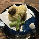 一平茶屋 - 鱧とイチジク天麩羅