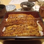 鳥みき - うな重　ボリューム満点。旨いっ！！
