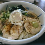 ヨコクラうどん - 鶏チャー葱炙油うどん 鶏チャー増し増し温玉トッピング
