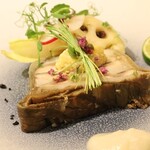 Miura料理店 - 北海道産秋刀魚の瞬間燻製と秋茄子のプレッセ