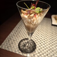 旬菜ステーキ処 らいむらいと - ズワイガニと舞茸カリフラワーピューレ