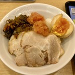 らあめん花月嵐 - トッピング博多盛りonライス