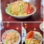 Live&Cafe SAKURAYA - シャキシャキのレタス、千切りキャベツ、キュウリ、トマト…
どれも新鮮でちゃんと美味しいですね♡(  ´艸`)