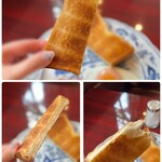 Live&Cafe SAKURAYA - トーストは6枚切りサイズが1枚。
中はもっちり、外はカリッと香ばしい♪( ´▽｀)