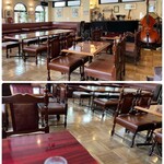 Live&Cafe SAKURAYA - お店の片隅には
グランドピアノや大きなコントラバス、
ギターなど、たくさんの楽器が見えますね(*´-`)♪