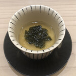 兄弟寿し - あおさと梅の茶碗蒸し