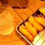 Kushikatsu Dengana - 焼酎と串揚げ5品
