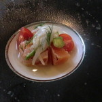 エルルカン・ビス - 二の前菜：スモークサーモンのドゥミコンフィ