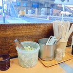 加賀 - 卓上装備。