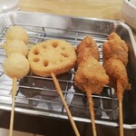 屋台居酒屋 大阪 満マル 堺市駅前店 - うずら、れんこん、じゃがいも、鶏