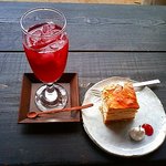 空cafe - ブルーベリービネガとチーズケーキ