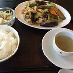 菜の花  - 豚肉と野菜のオイスターソース(1240円)