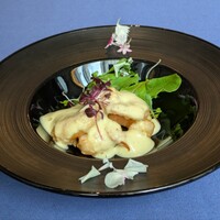 赤坂 桃の木 - 海老のマンゴーソースマヨネーズ和え②