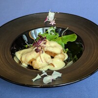 赤坂 桃の木 - 海老のマンゴーソースマヨネーズ和え①