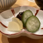 てんぷら 下村 - 香の物も味良く