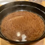 てんぷら 下村 - 赤味噌は切れよし