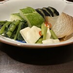 和さび - お漬物、玉葱や季節のハグラウリ‼️