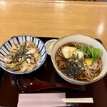 昇月庵 - 本日のおまかせ『とろろそば&親子丼(小)』
