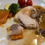 キッチン ブルー グローブ - 南瓜を添えて