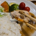 キッチン ブルー グローブ - 南瓜と共に