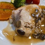 キッチン ブルー グローブ - 少し固めなメカジキ