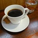 キッチン ブルー グローブ - ホットコーヒーのアップ